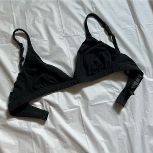 Skims Black Cotton Bra